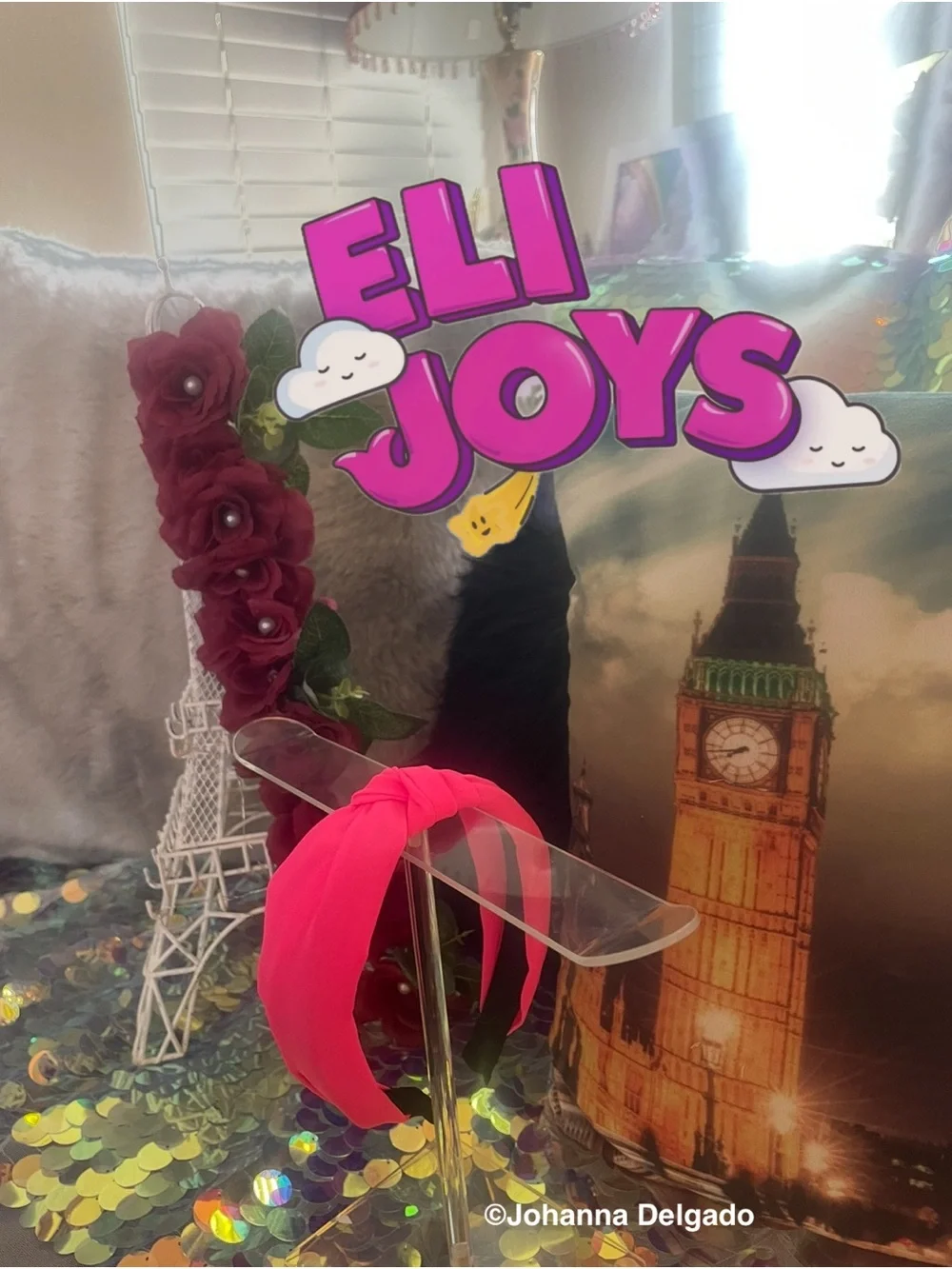ELIJOYS Knotted Hairband in Bright Pink OS